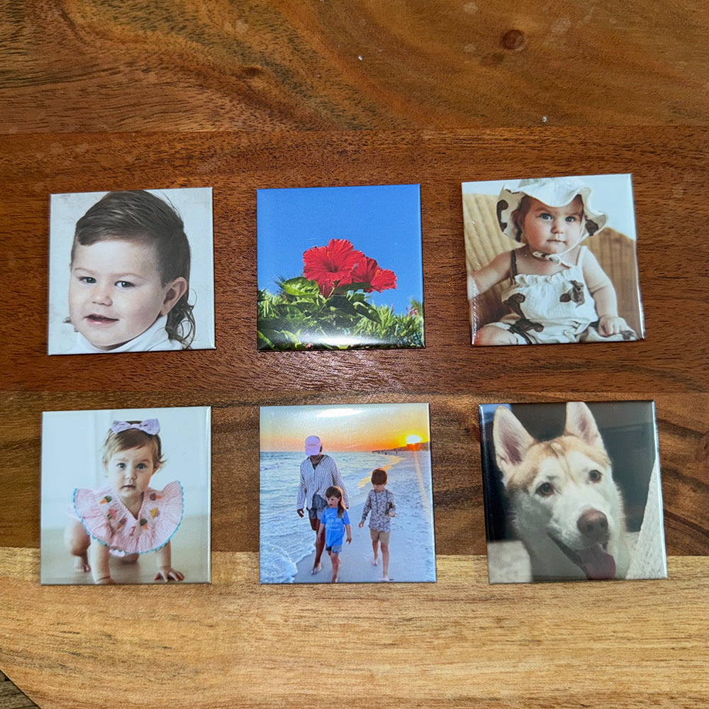 Set of 6 Custom Photo Magnets